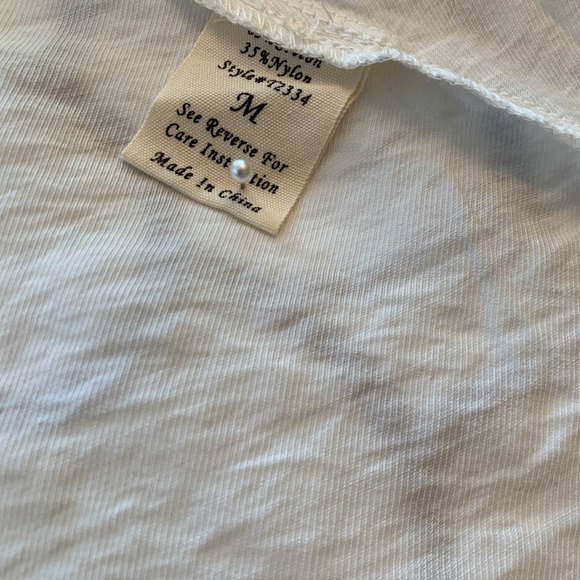 Cotton Blend White Button Up Top - Picture 3 of 11